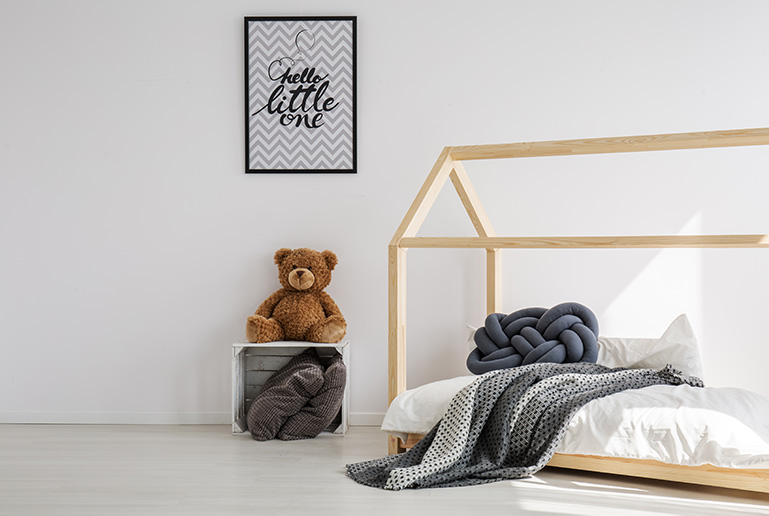 A minimalist child's bedroom