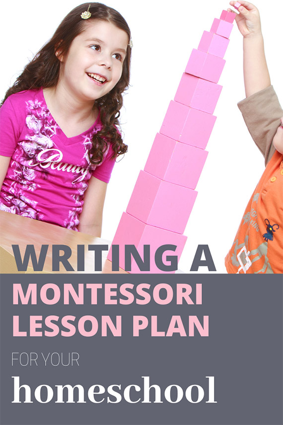 A pinterest friendly graphic for Montessori Lesson Plan - a complete guide.
